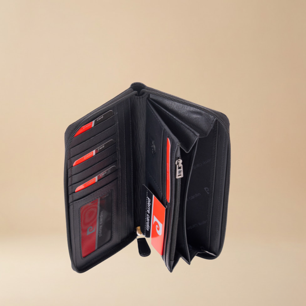 Pierre Cardin “Portofino” Genuine Leather Zip Wallet