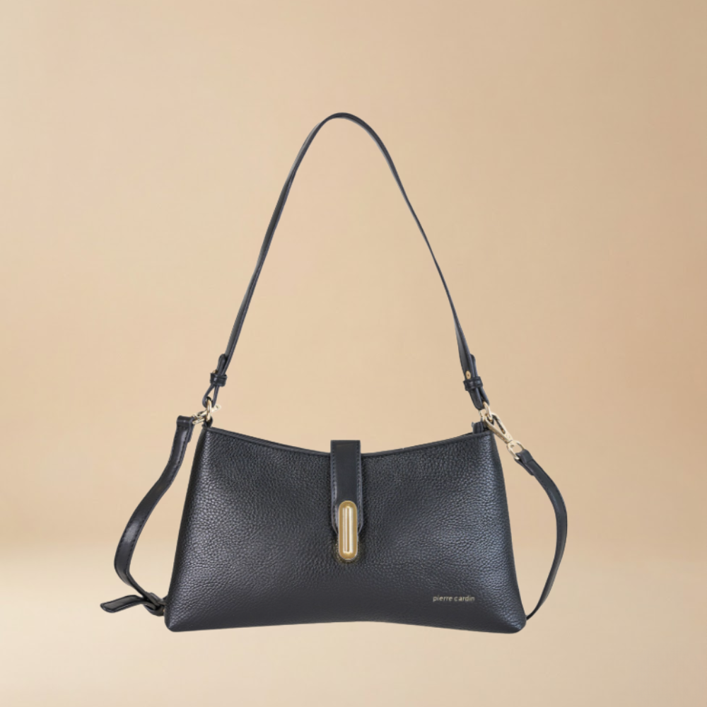 Pierre Cardin “Silhouette” Slim Eco-Leather Shoulder Bag