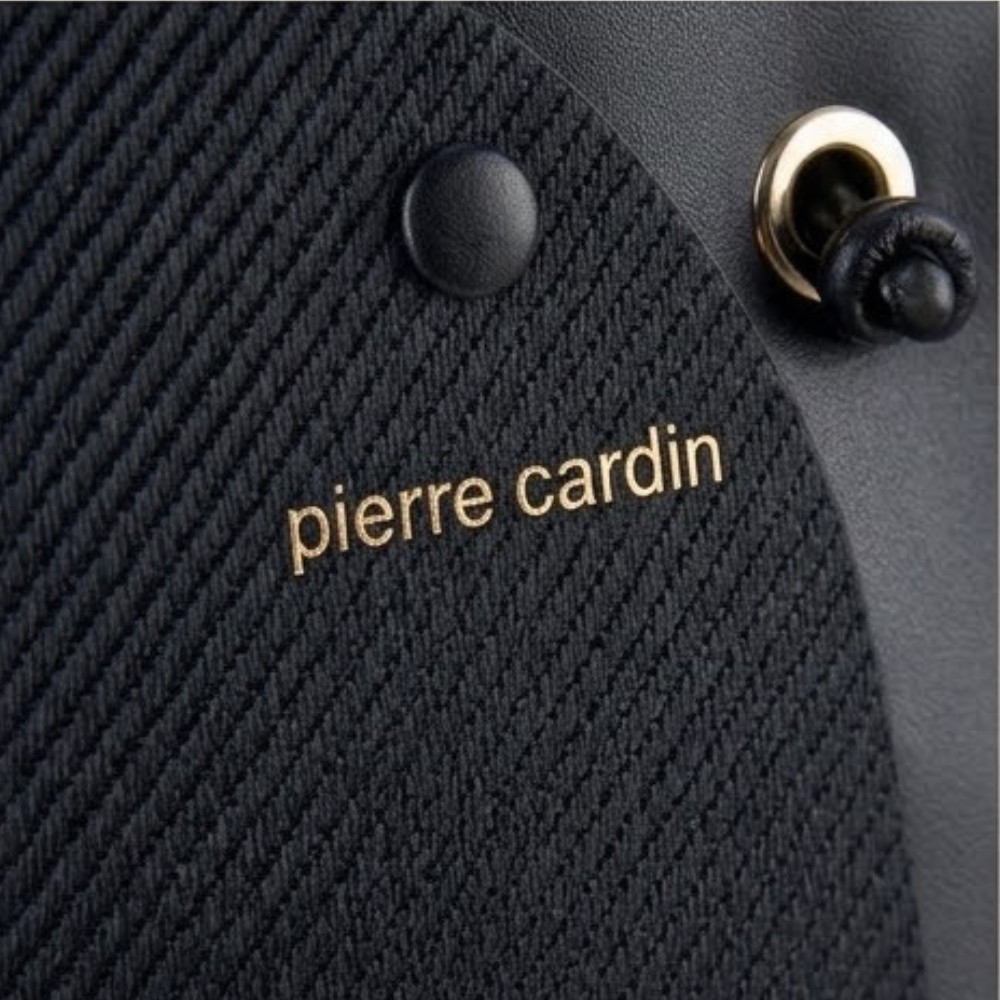 Pierre Cardin “Intreccio Urbano” Mixed-Material Shoulder Bag