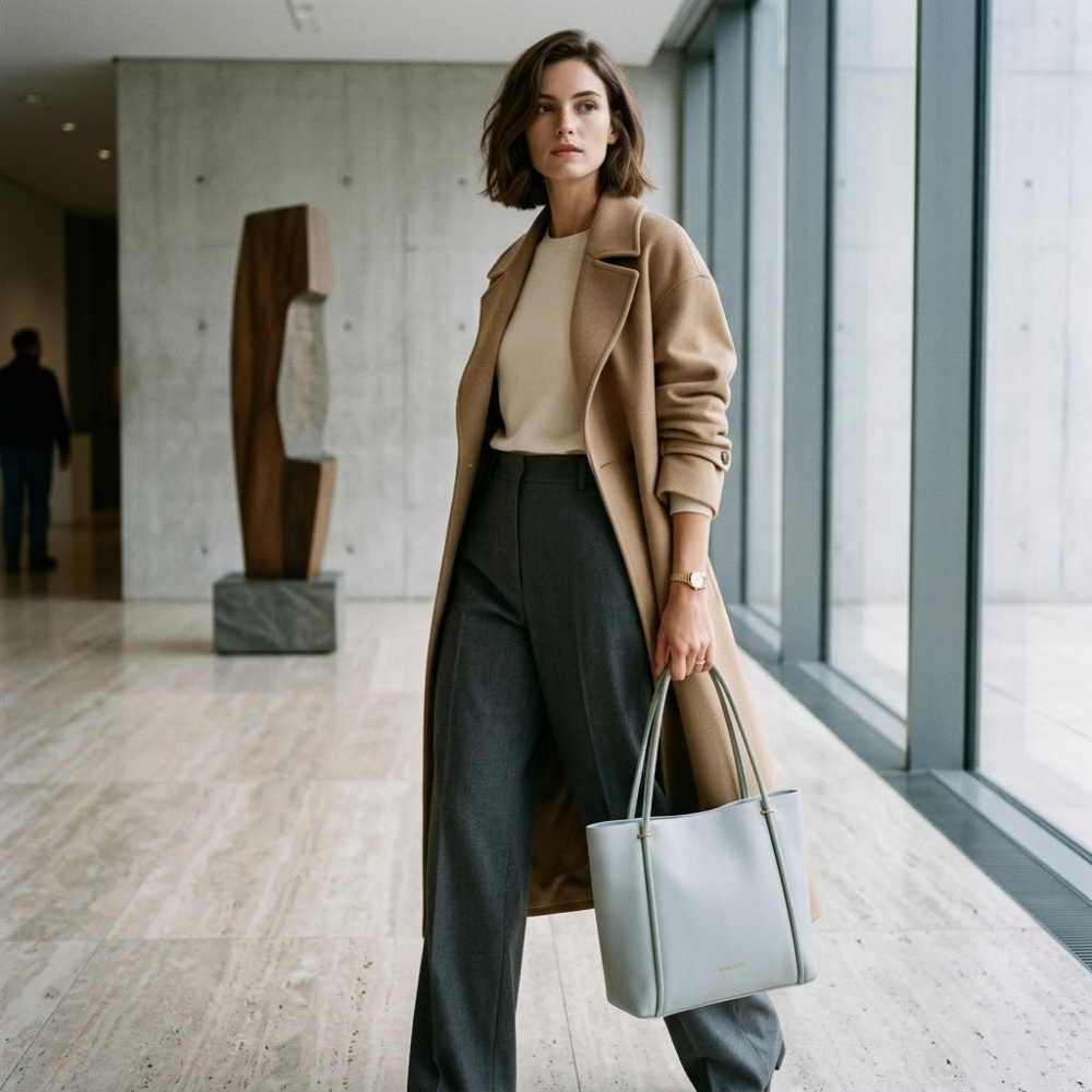Pierre Cardin “Linea Pura” Eco-Leather Shoulder Bag