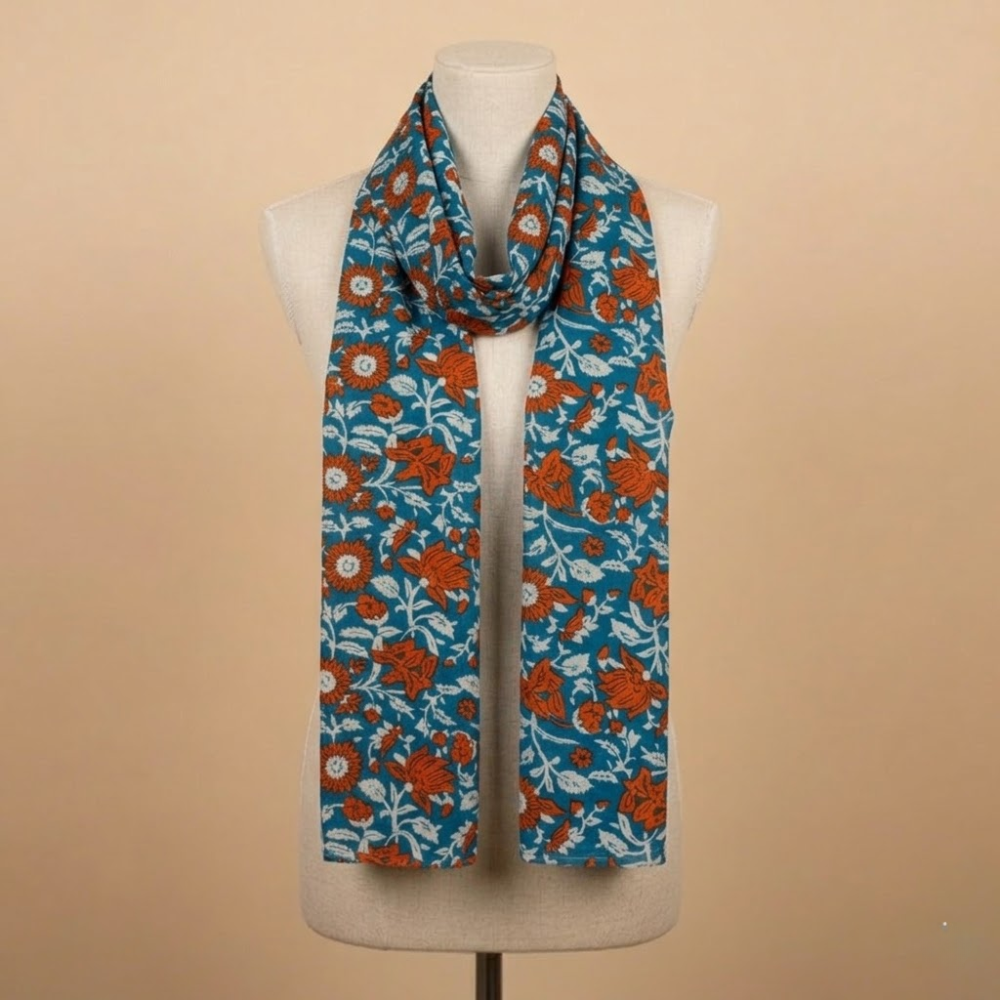 The Celeste Cotton Scarf