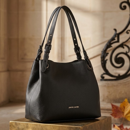 Pierre Cardin “Mirella” Eco-Leather Shoulder Bag