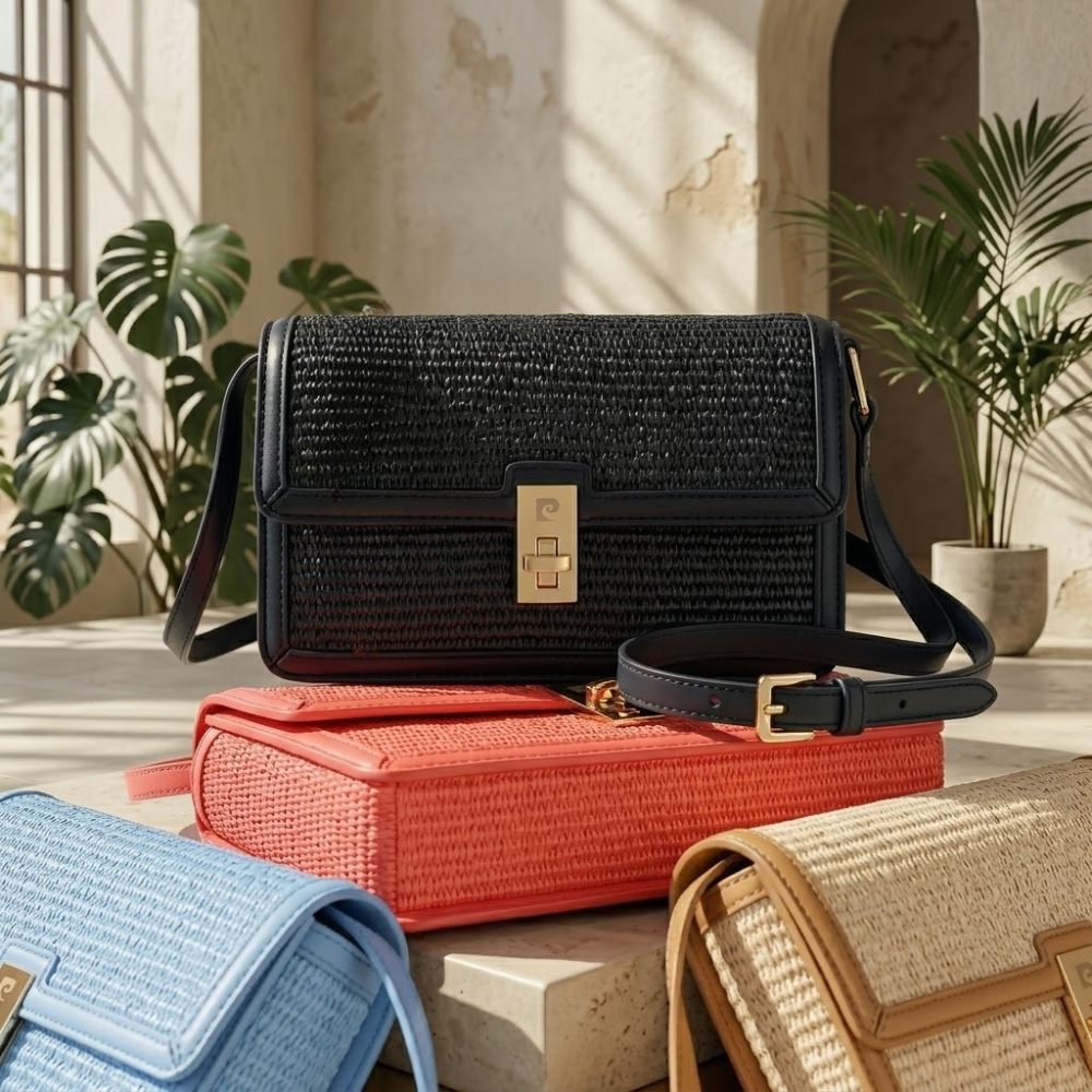 Pierre Cardin “Riviera Intreccio” Straw Shoulder Bag