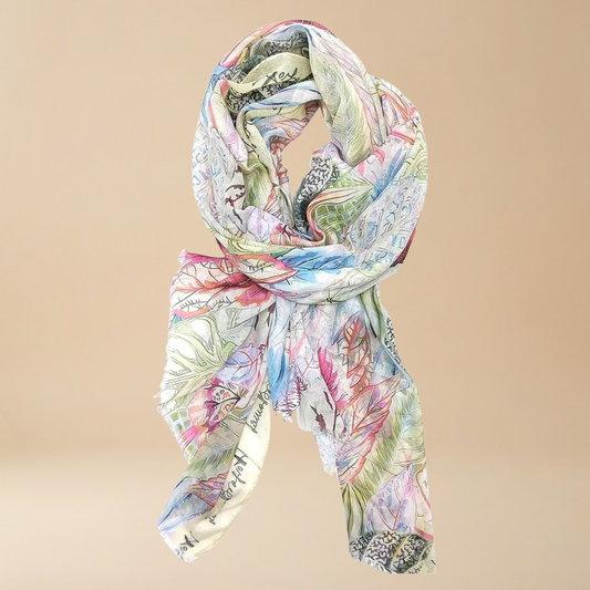 Laura Biagiotti 'Foglie Voile' Scarf