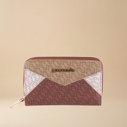 Pierre Cardin “Geometria Monogramma Mini” Eco-Leather Zip Wallet