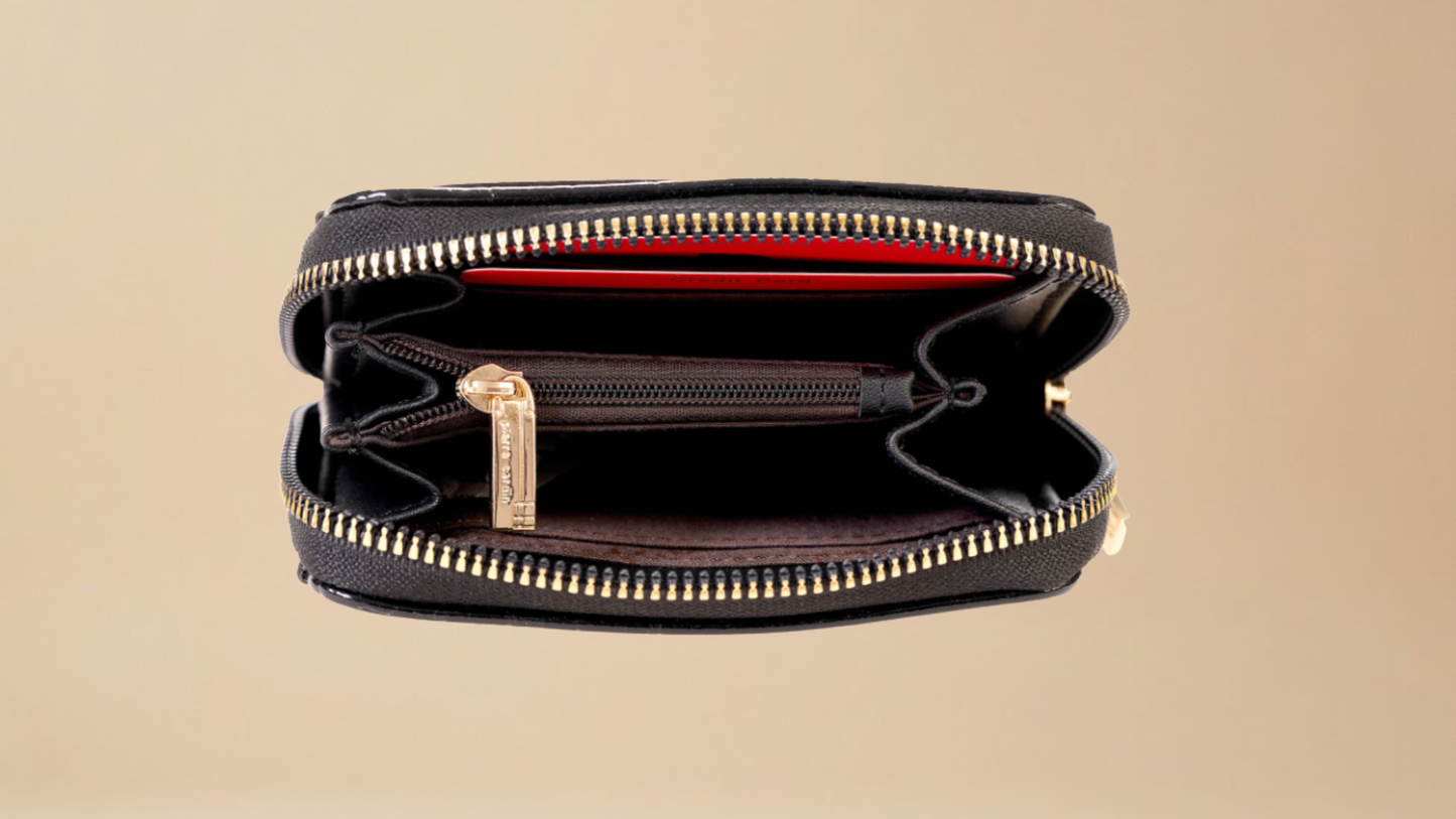 Pierre Cardin “Pink Élégance Mini” Croco Wallet
