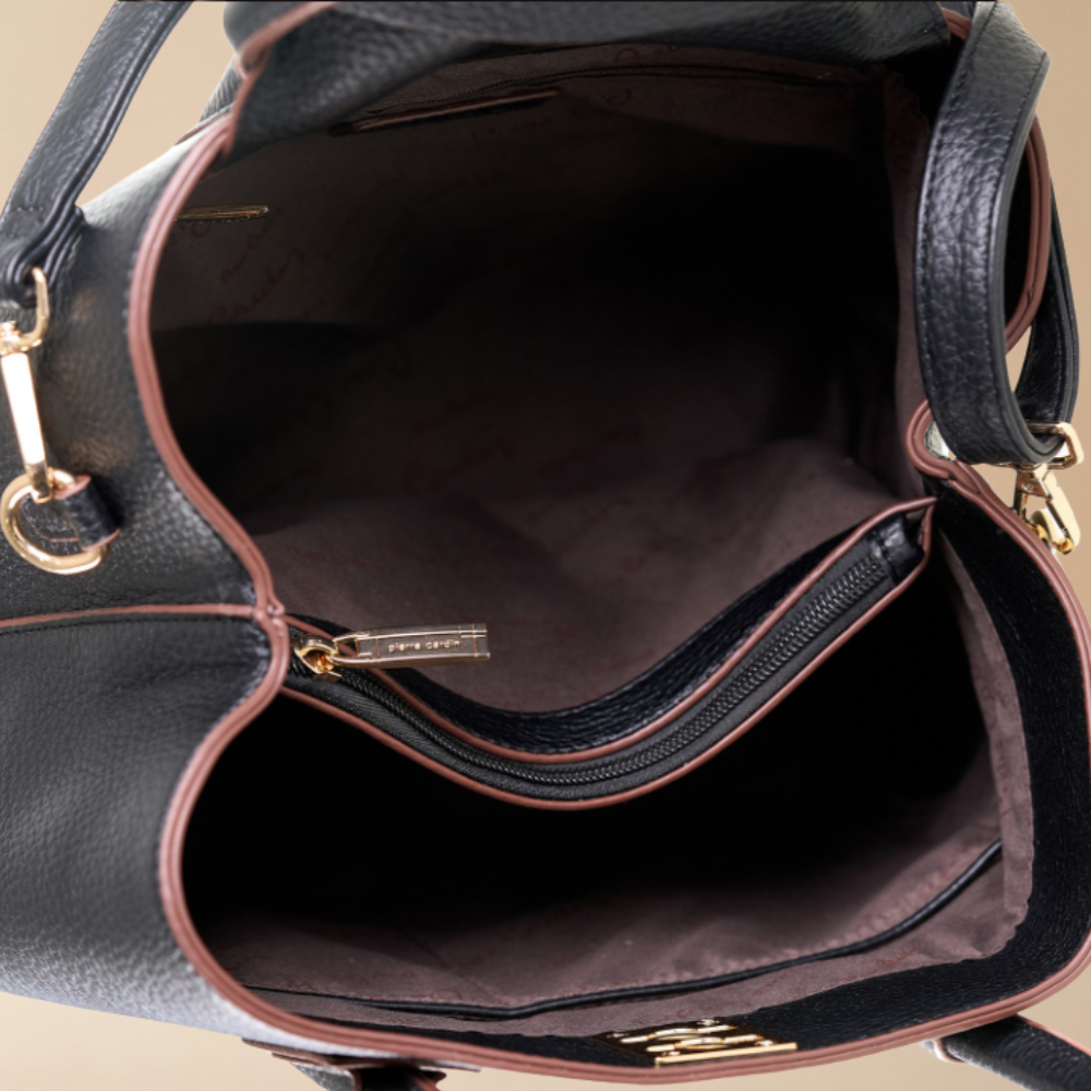 Pierre Cardin “Marcella” Structured Eco-Leather Shoulder Bag