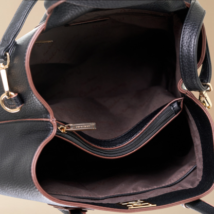 Pierre Cardin “Marcella” Structured Eco-Leather Shoulder Bag