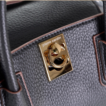 Pierre Cardin “Marcella” Structured Eco-Leather Shoulder Bag