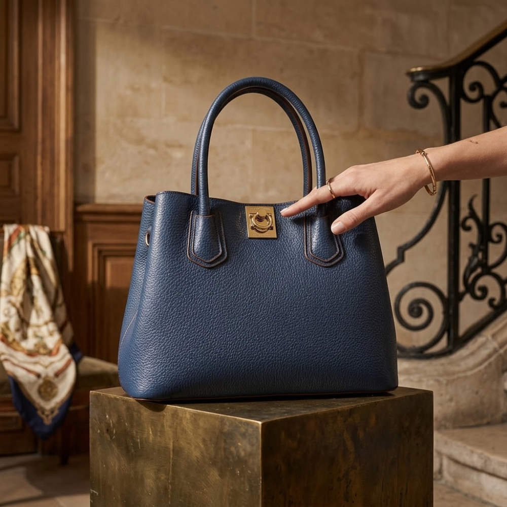 Pierre Cardin “Marcella” Structured Eco-Leather Shoulder Bag