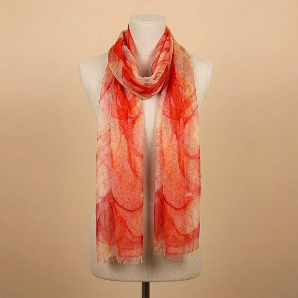 “Cerchi Moderni” Viscose Scarf