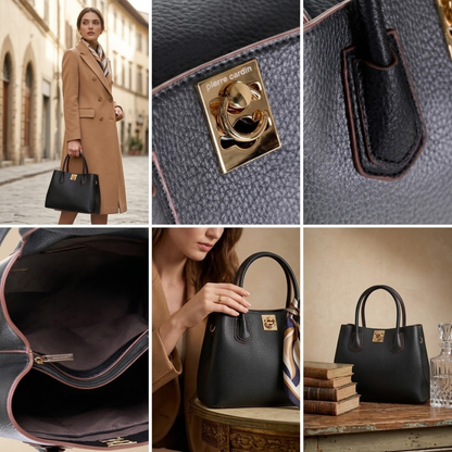 Pierre Cardin “Marcella” Structured Eco-Leather Shoulder Bag