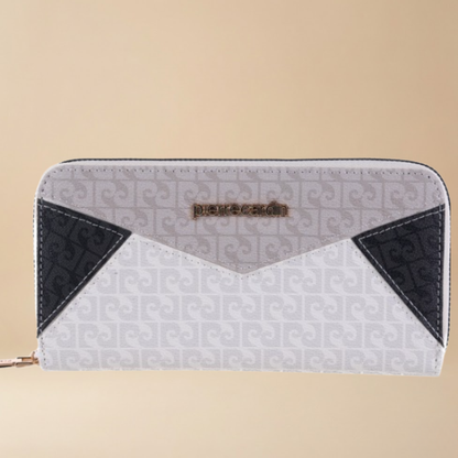 Pierre Cardin “Geometria Monogramma” Eco-Leather Zip Wallet