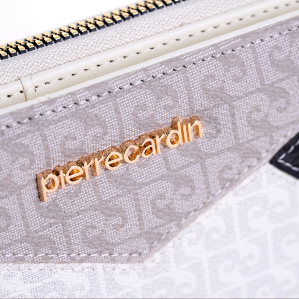 Pierre Cardin “Geometria Monogramma” Eco-Leather Zip Wallet