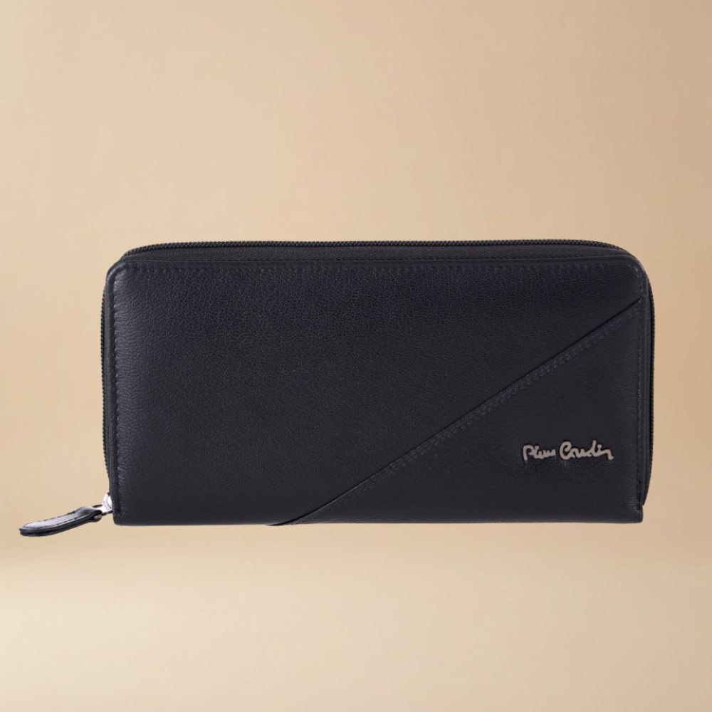 Pierre Cardin “Portofino” Genuine Leather Zip Wallet