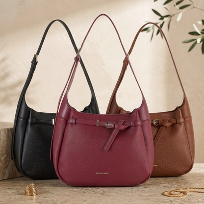 Pierre Cardin “Sofia” Eco-Leather Shoulder Bag