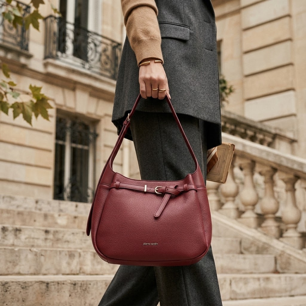 Pierre Cardin “Sofia” Eco-Leather Shoulder Bag