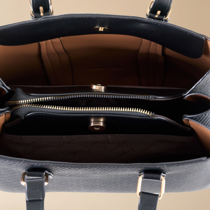 Pierre Cardin “Linea Nova” Mixed-Material Shoulder Bag