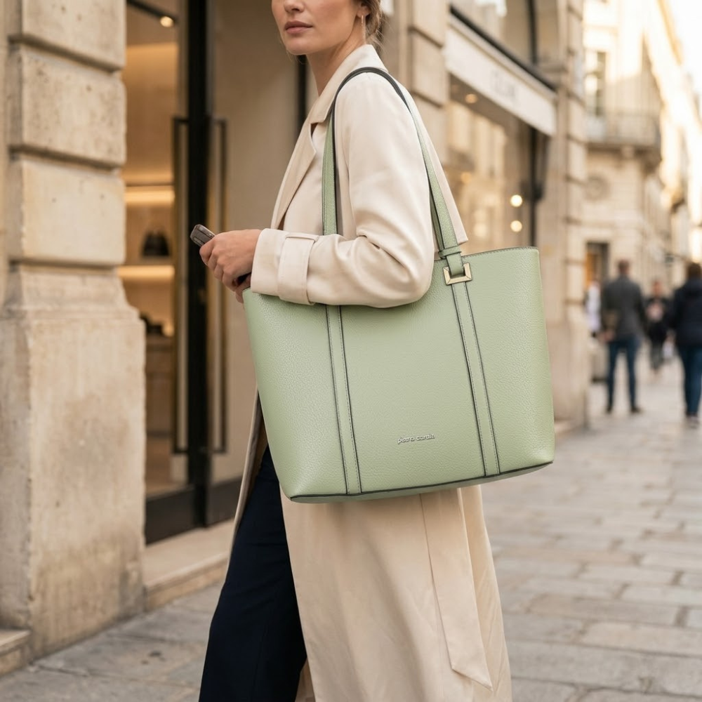 Pierre Cardin “Eleganza Pura” Eco-Leather Tote Bag