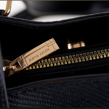 Pierre Cardin “Linea Nova” Mixed-Material Shoulder Bag