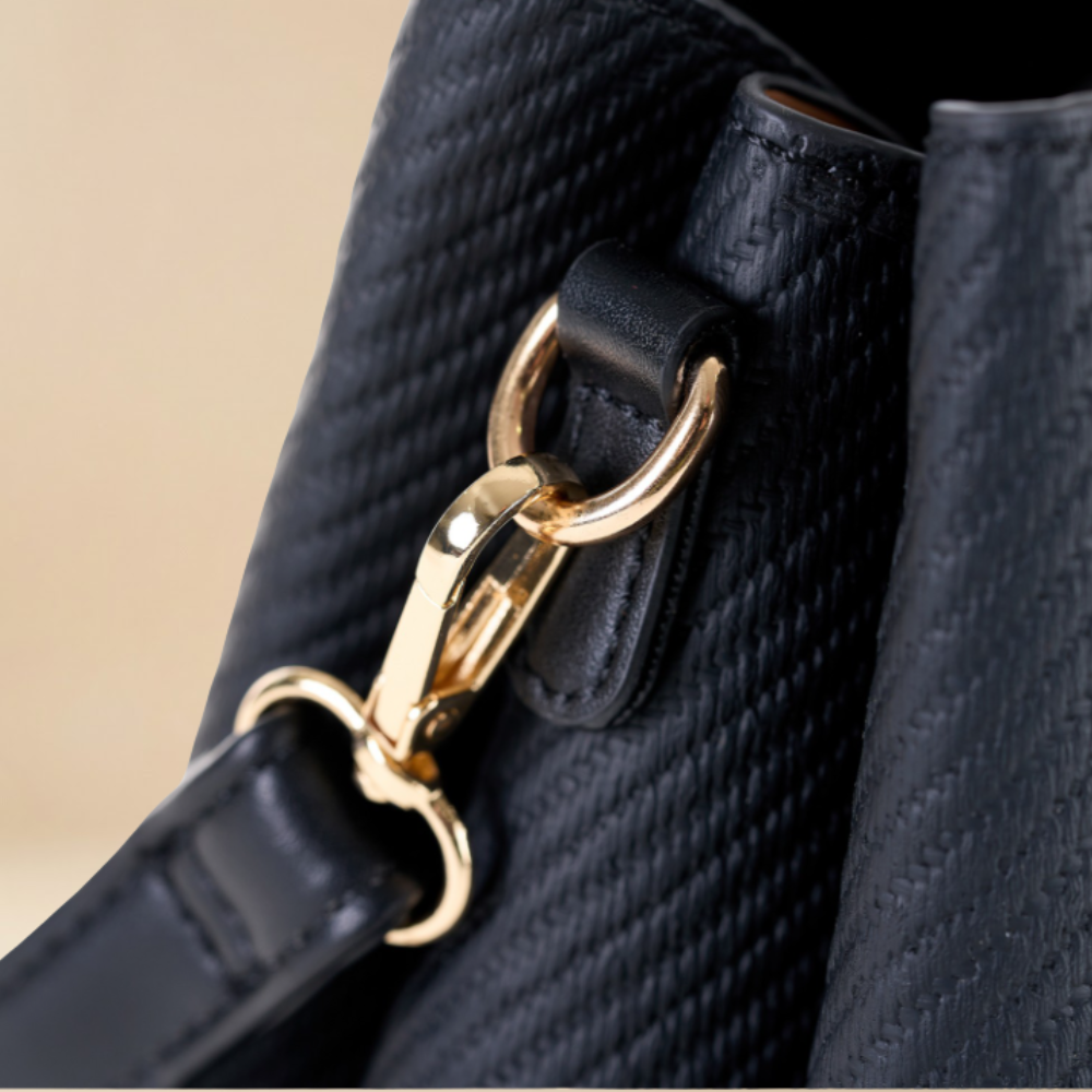 Pierre Cardin “Linea Nova” Mixed-Material Shoulder Bag