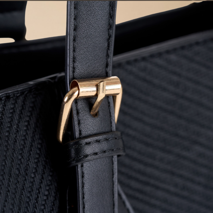 Pierre Cardin “Linea Nova” Mixed-Material Shoulder Bag