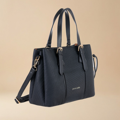 Pierre Cardin “Linea Nova” Mixed-Material Shoulder Bag