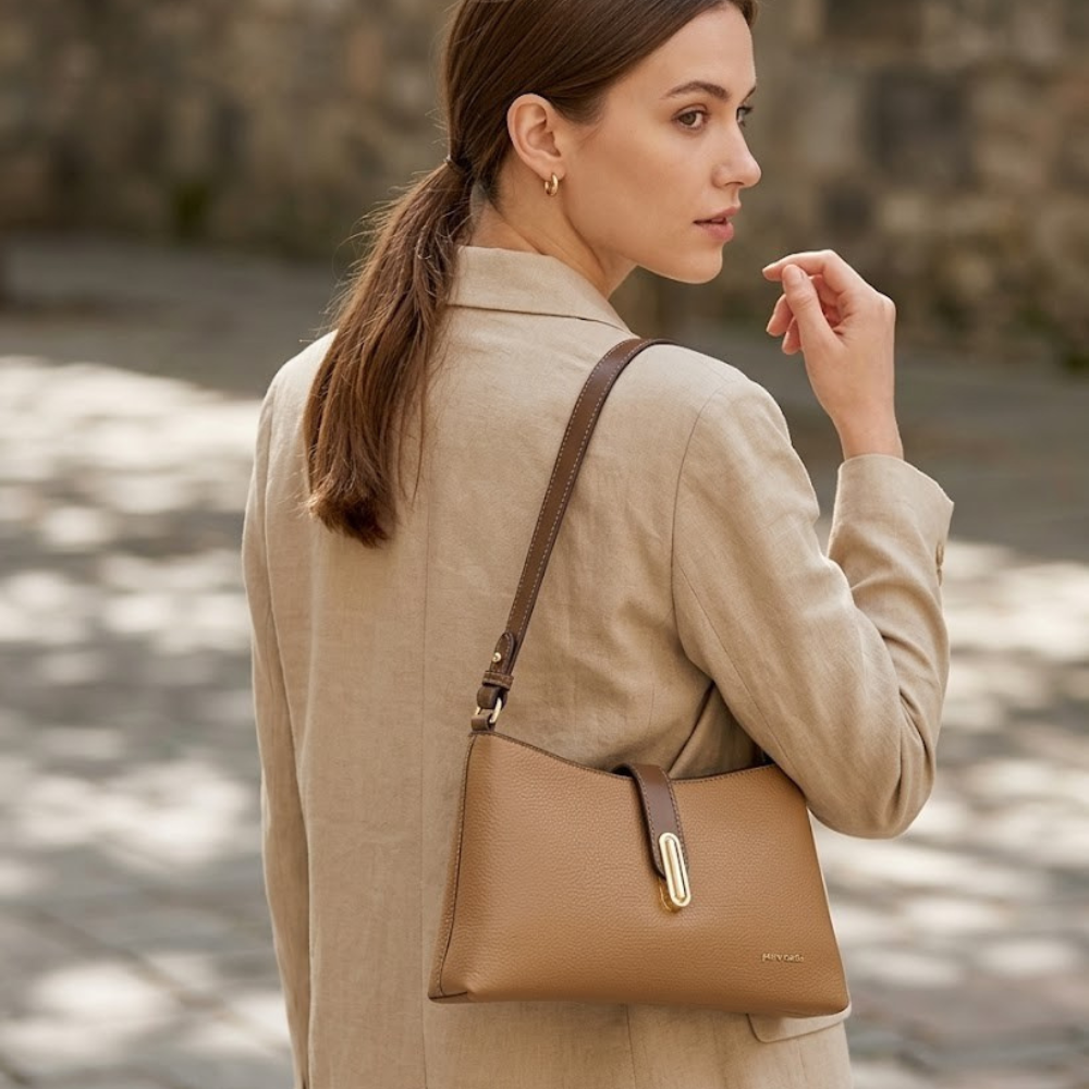 Pierre Cardin “Silhouette” Slim Eco-Leather Shoulder Bag