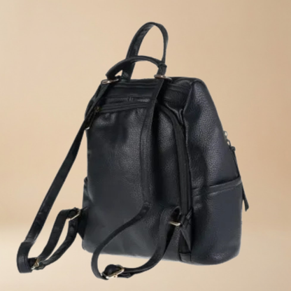 Pierre Cardin Eco-Leather Backpack with Front Pockets