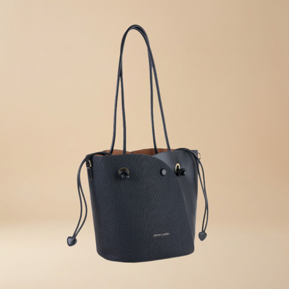 Pierre Cardin “Intreccio Urbano” Mixed-Material Shoulder Bag