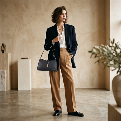 Pierre Cardin “Silhouette” Slim Eco-Leather Shoulder Bag