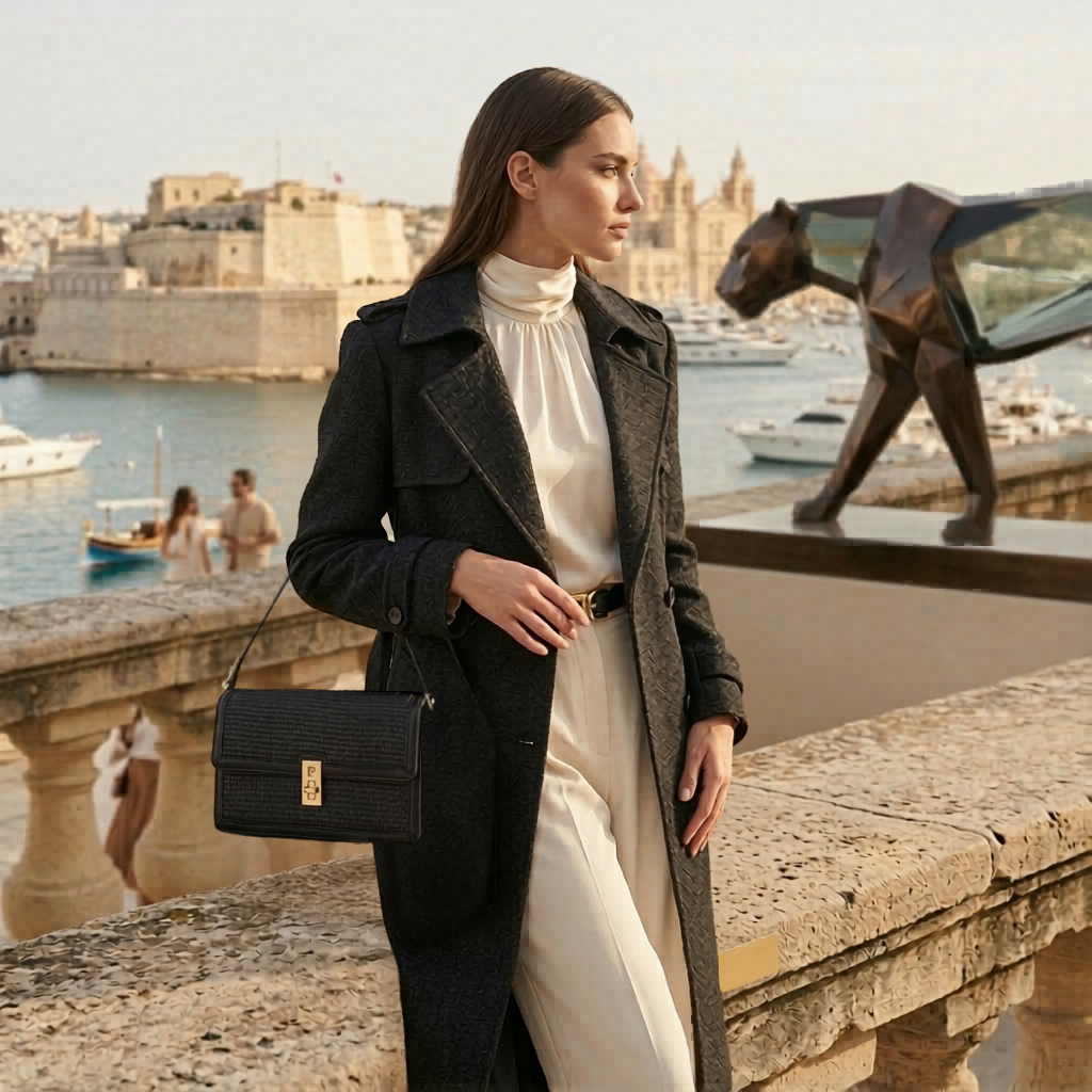 Pierre Cardin “Riviera Intreccio” Straw Shoulder Bag