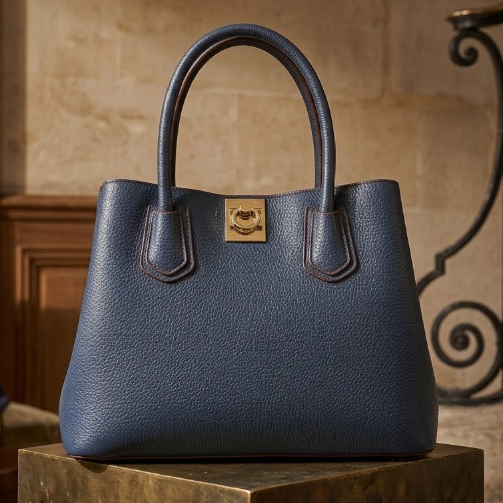 Pierre Cardin “Marcella” Structured Eco-Leather Shoulder Bag