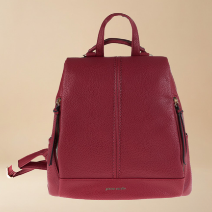 Pierre Cardin Eco-Leather Backpack with Front Pockets